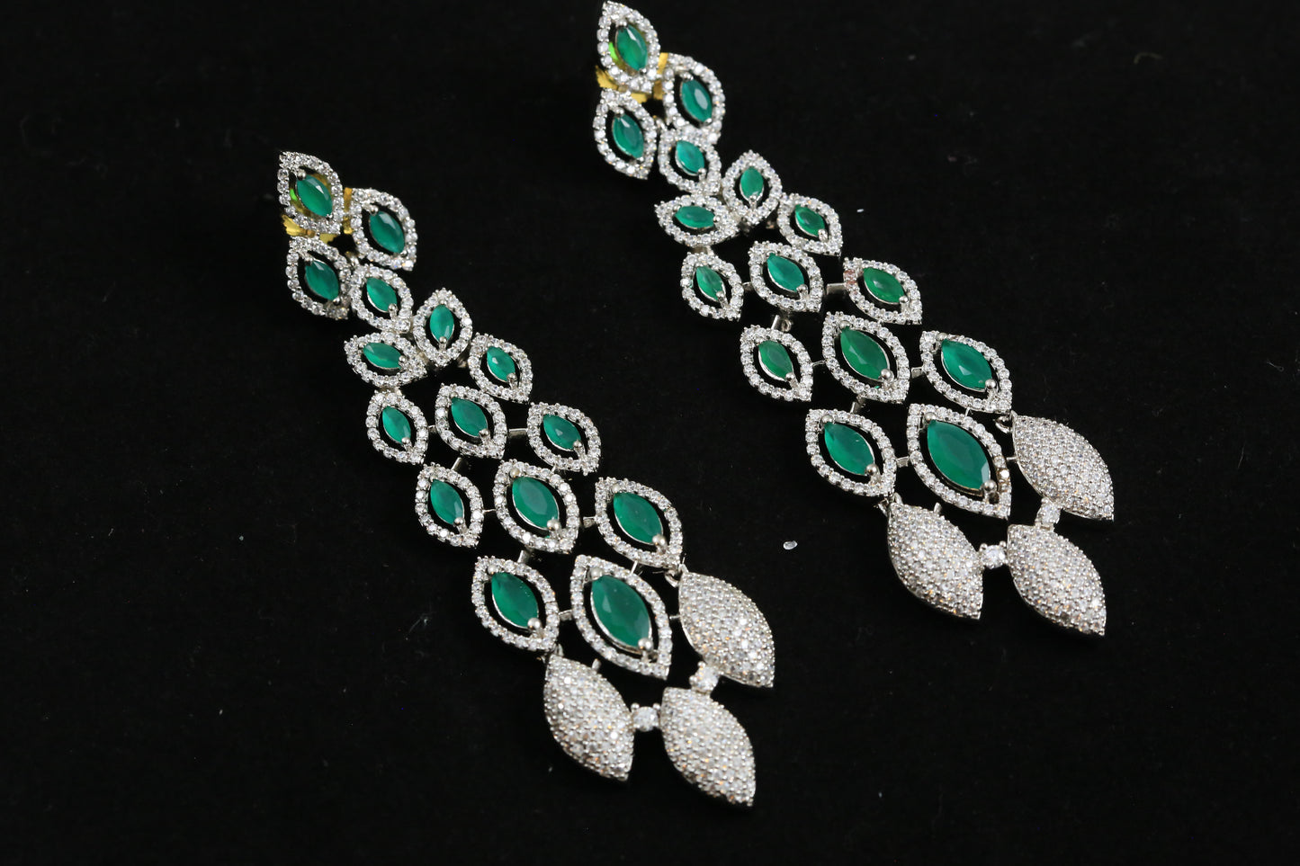 Sitara CZ Emerald Earrings
