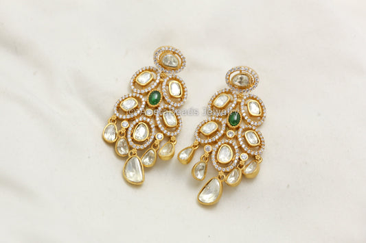 Amara Real Moissanite Earrings - Green