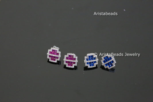 Dainty Cute Invisible CZ Studs - Style 3