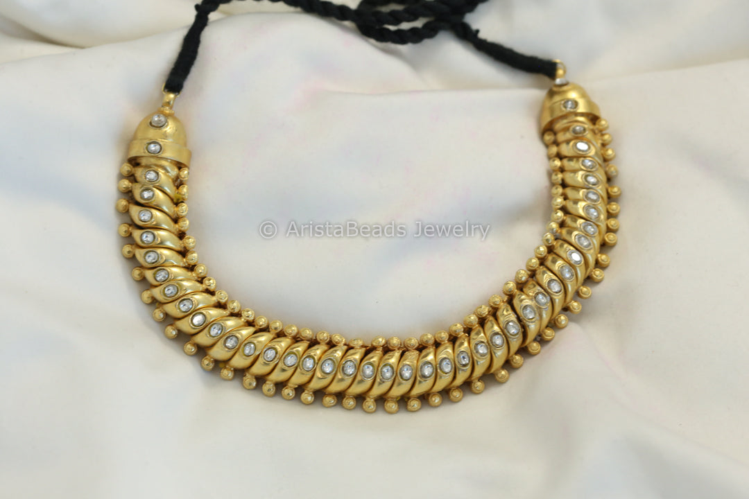 Handmade 925 Sutarla Kundan Necklace