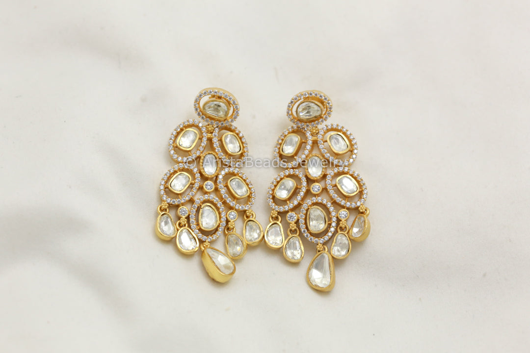 Amara Real Moissanite Earrings - Clear