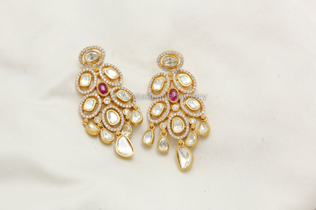 Amara Real Moissanite Earrings - Ruby