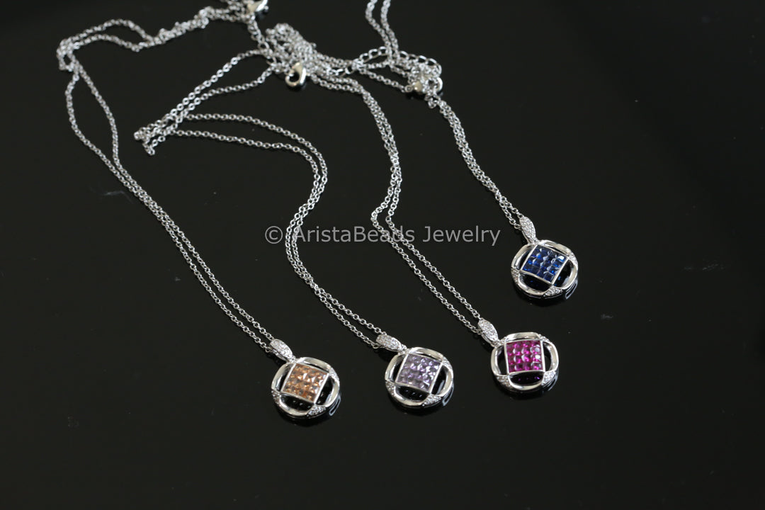 Dainty Non Tarnish Invisible Setting Necklace - Style 3