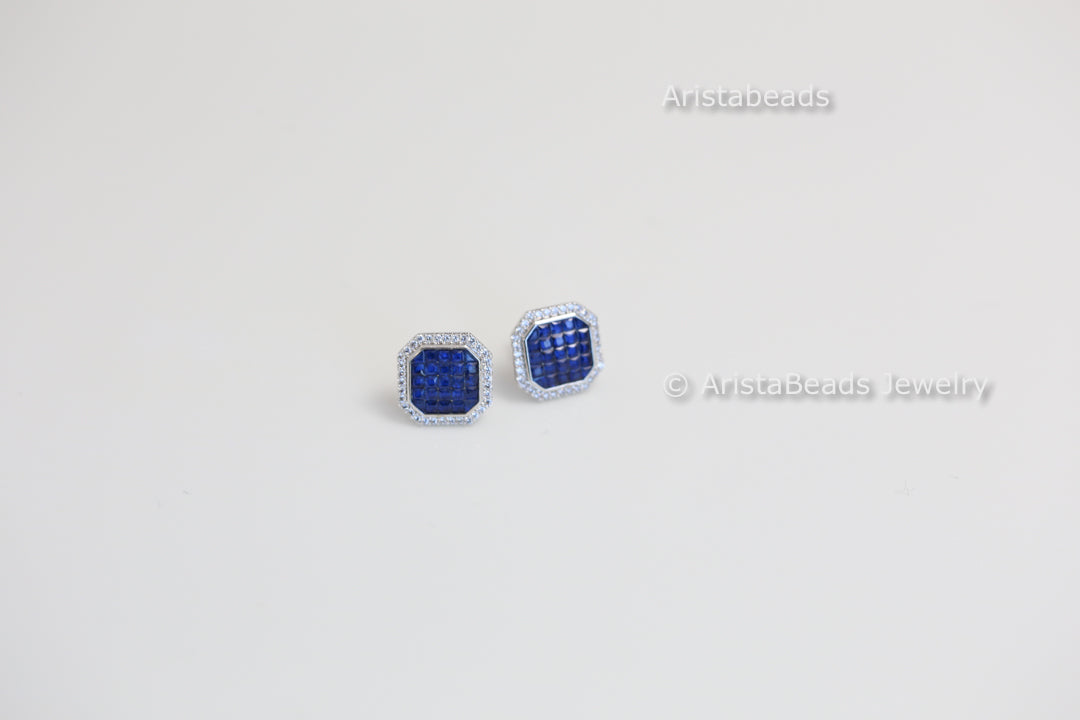 Dainty Cute Invisible CZ Studs - Style 1