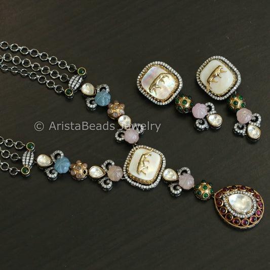 Sabya Inspired Contemporary Necklace Set - Style 4