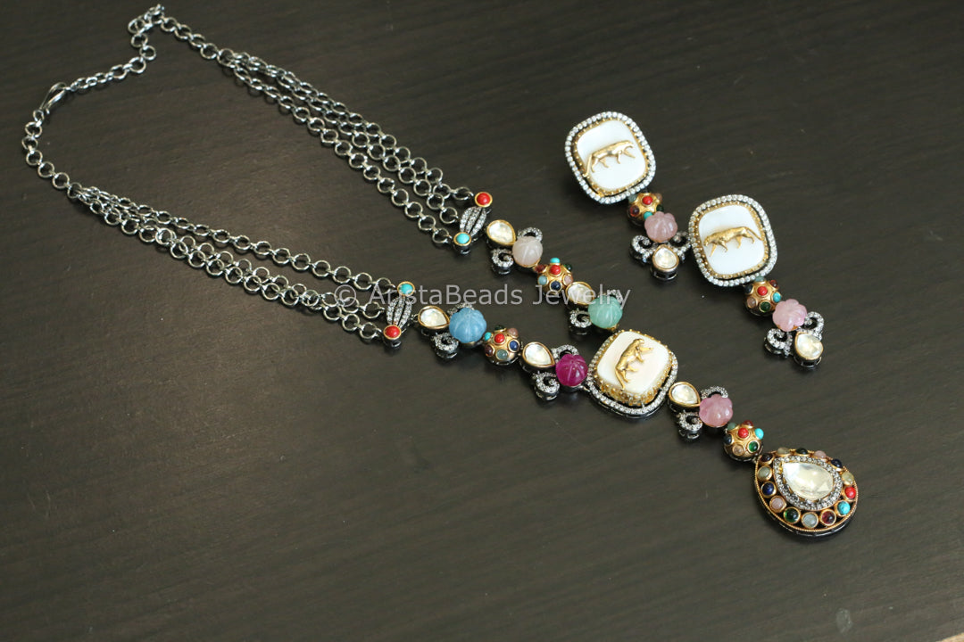 Sabya Inspired Contemporary Necklace Set - Style 3