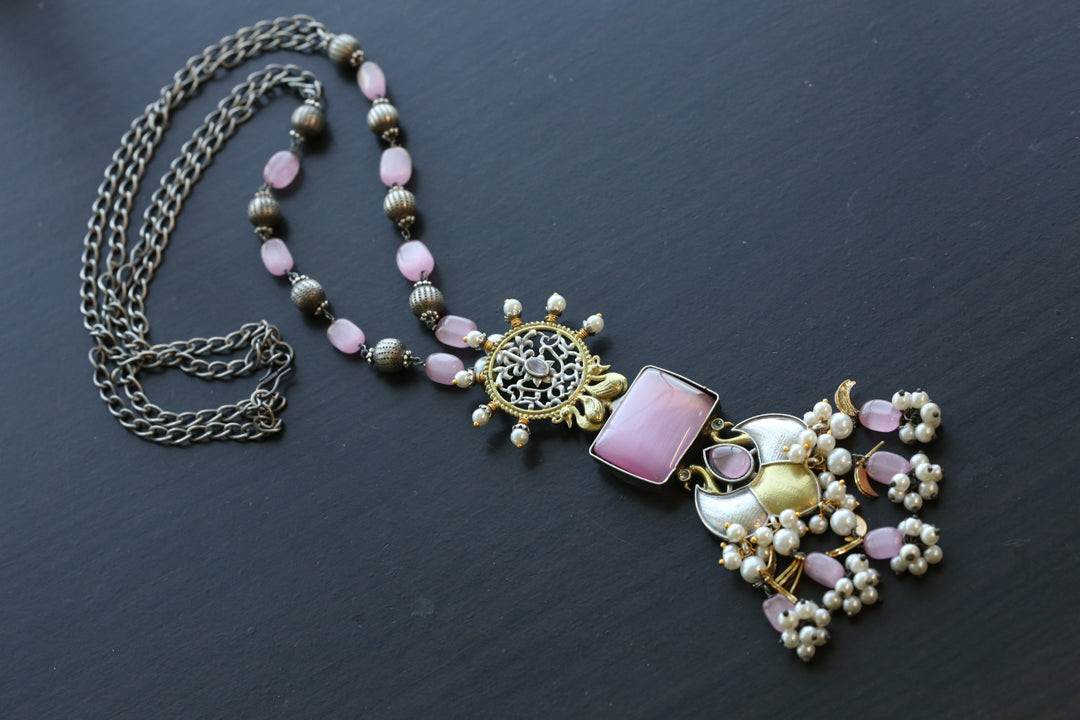 Dainty Chain Necklace - Pink