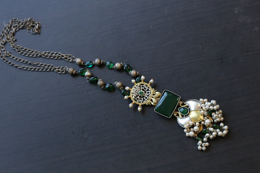 Dainty Chain Necklace - Green