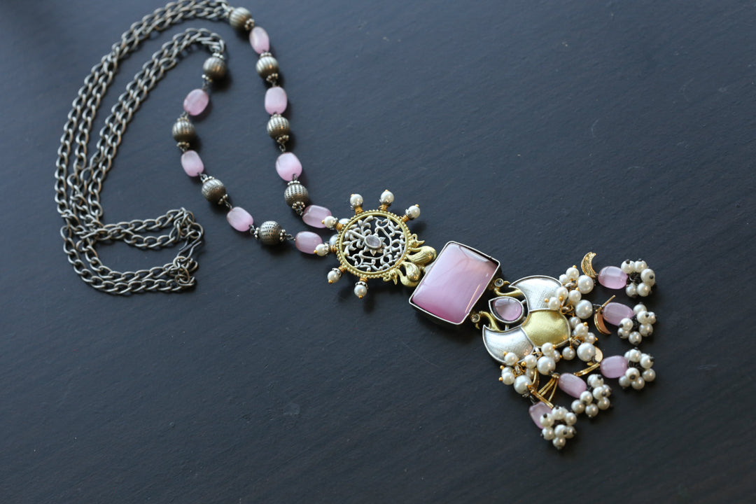 Dainty Chain Necklace - Pink