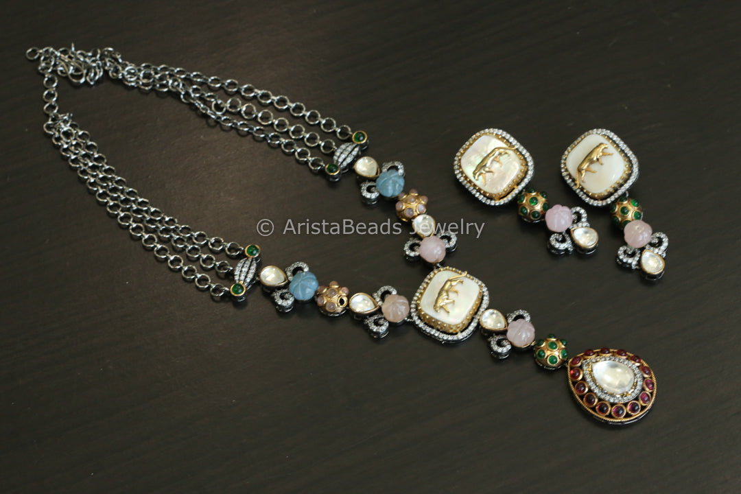 Sabya Inspired Contemporary Necklace Set - Style 4