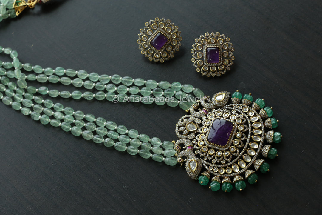 Purple Doublet Victorian Necklace Set