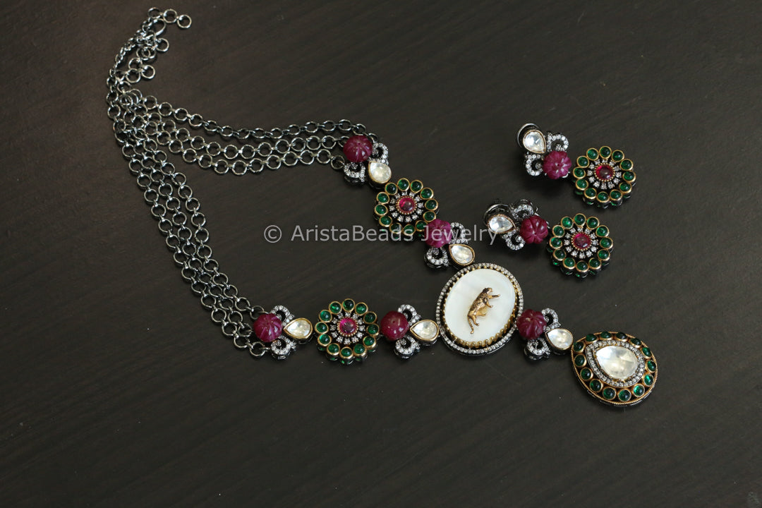 Sabya Inspired Contemporary Necklace Set - Style 1