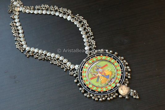 Oxidized Hand-Painted & Enamel Necklace - Style 1