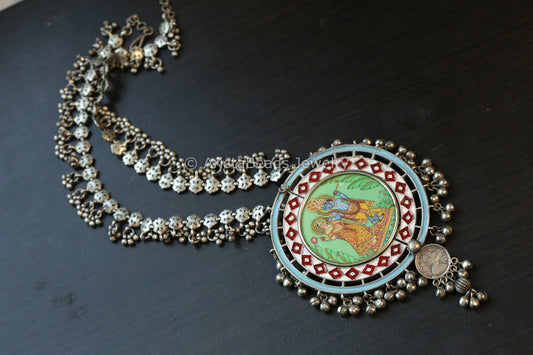 Oxidized Hand-Painted & Enamel Necklace - Style 5
