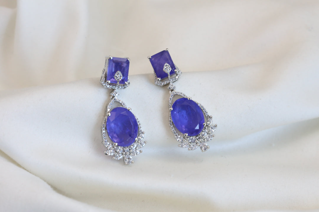Victorian Blue Doublet Earrings