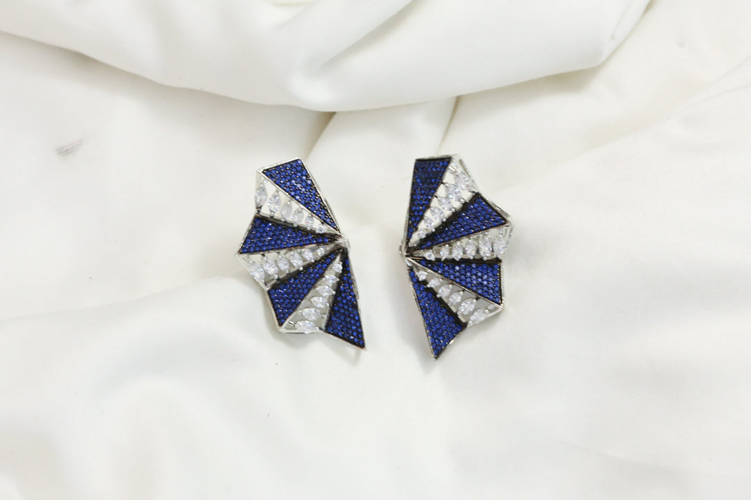 Contemporary Pave Setting Earrings