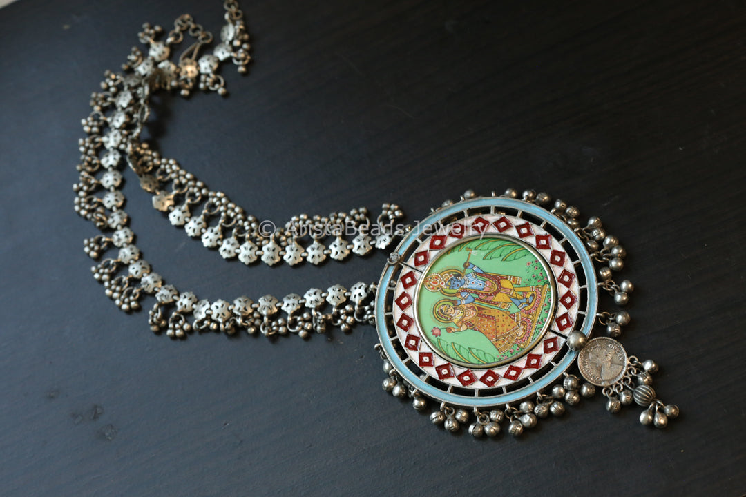 Oxidized Hand-Painted & Enamel Necklace - Style 5