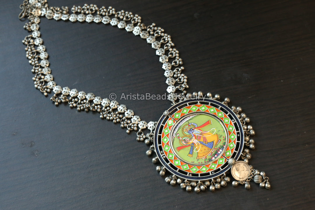 Oxidized Hand-Painted & Enamel Necklace - Style 1