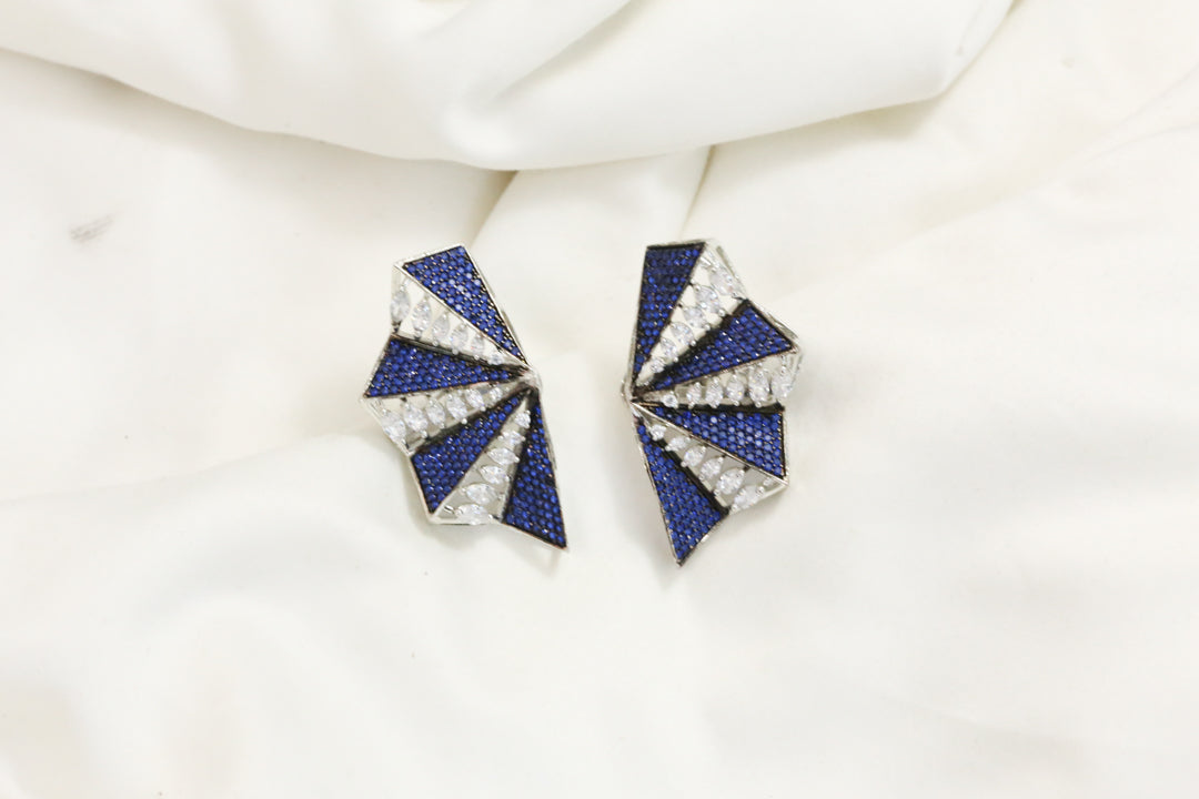 Contemporary Pave Setting Earrings