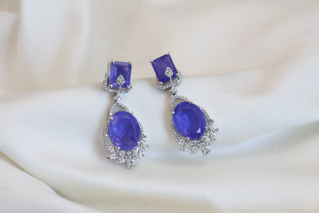 Victorian Blue Doublet Earrings