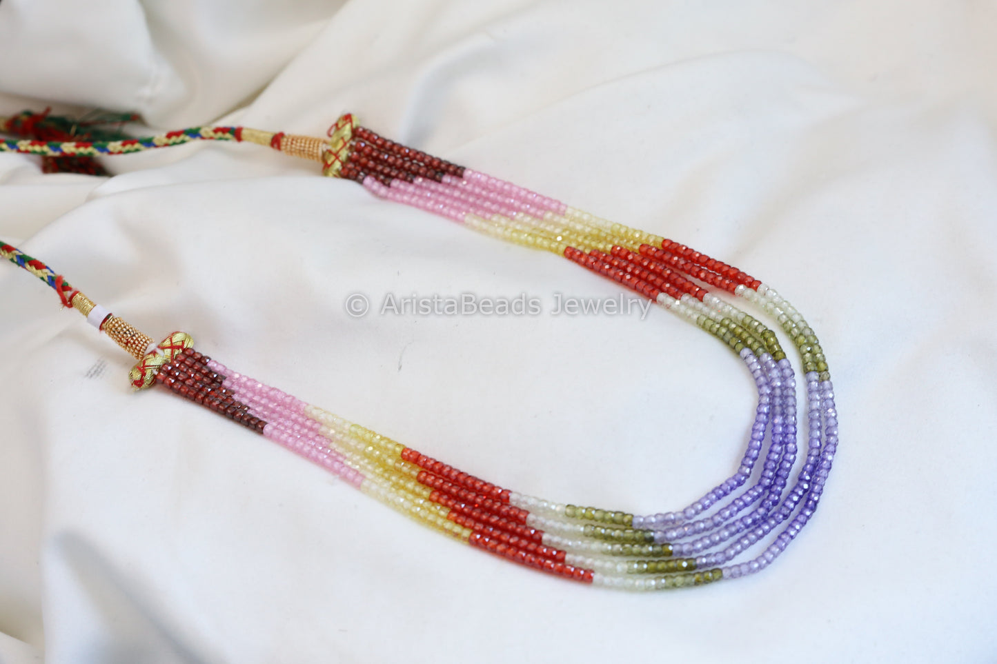 5 Strand Hydro Bead Necklace - Multicolor