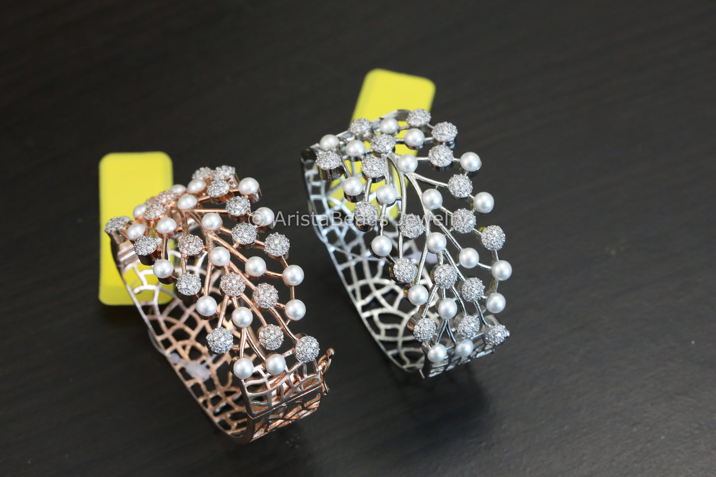 CZ & Pearls Bracelet (Openable)
