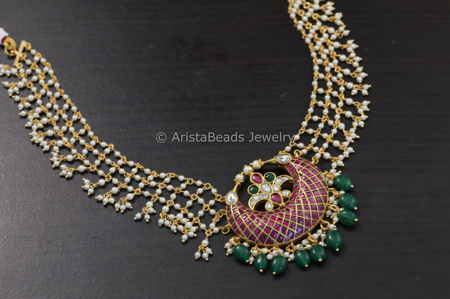 Jadau Kundan Layered Pearl Necklace