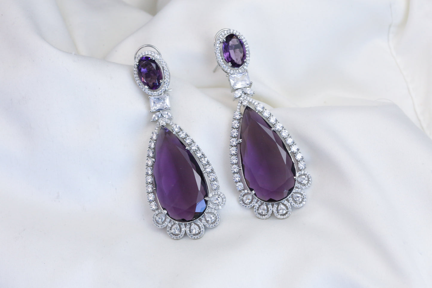 Purple Hydro CZ Earrings