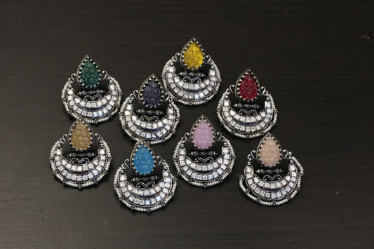 Premium Kundan & Carved Stone Earrings