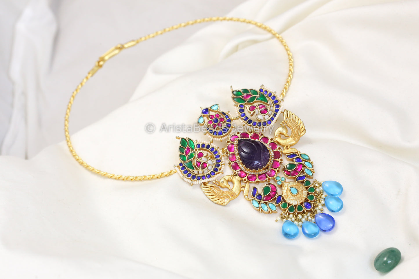 Multicolor Jadau Hasli Necklace