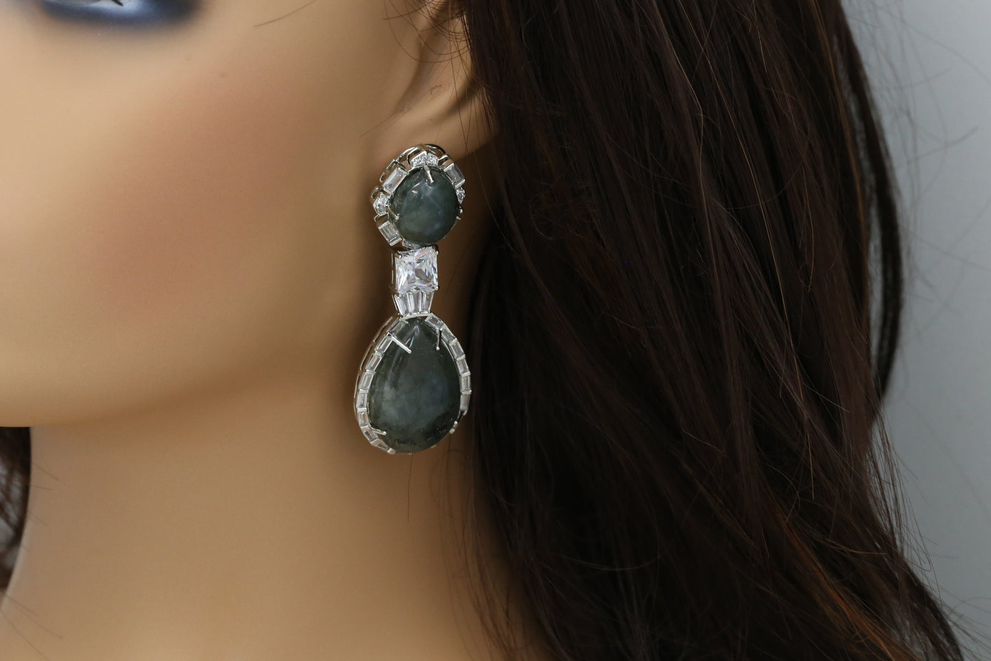Kanak Semiprecious Stone Earrings - Labradorite