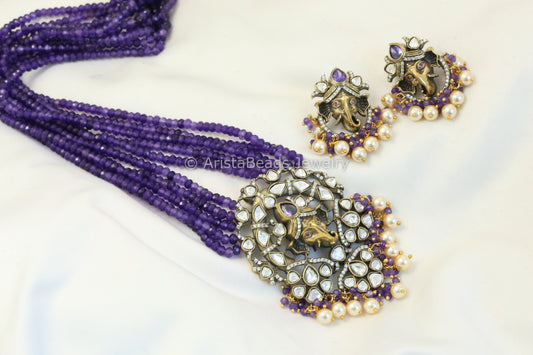 Victorian Finish Ganesha Necklace Set