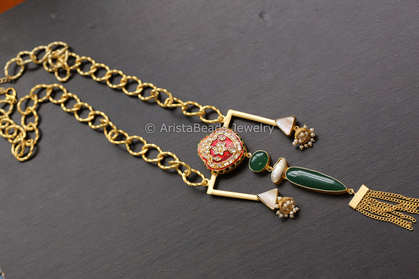 Contemporary Indowestern Tassel Necklace