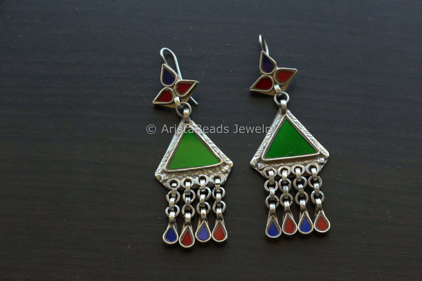 Aaina Real Glass Earrings - Multicolor