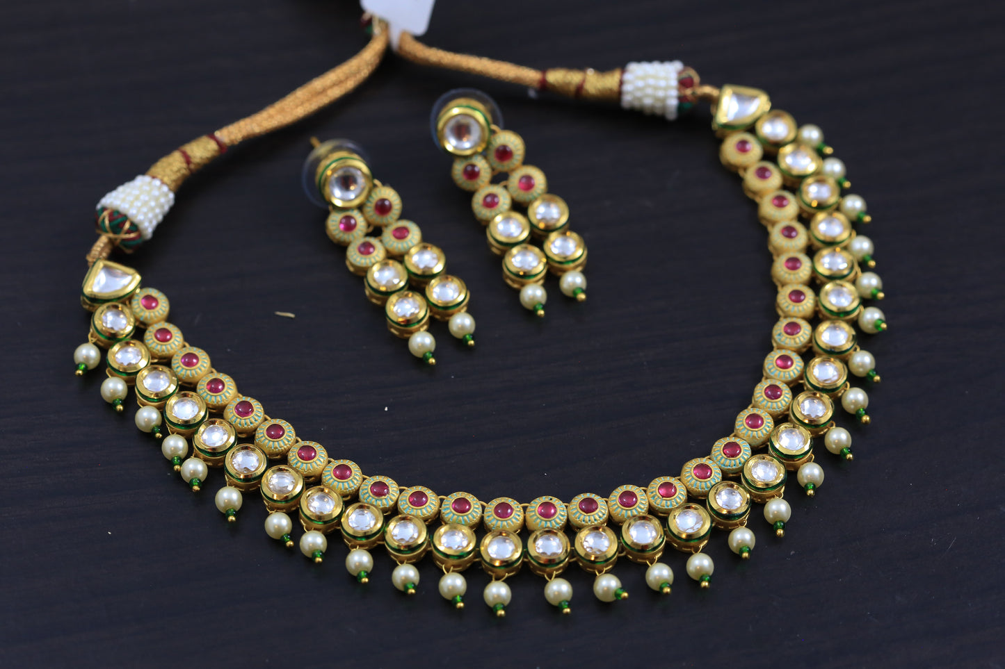 Enamel Kundan Necklace - Style 1