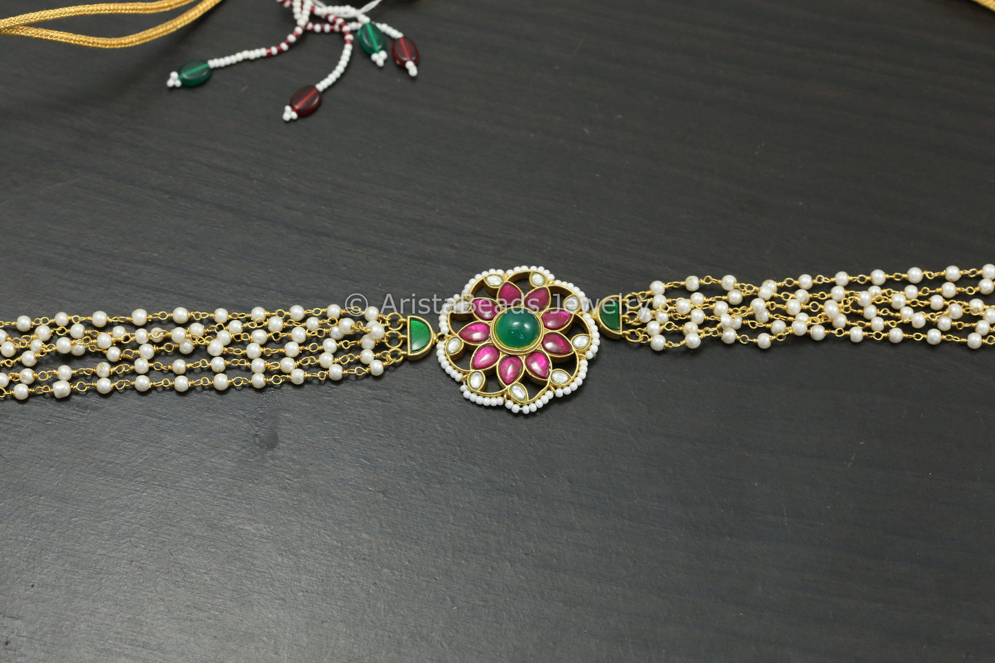 Pachi Kundan Multicolor Choker Necklace