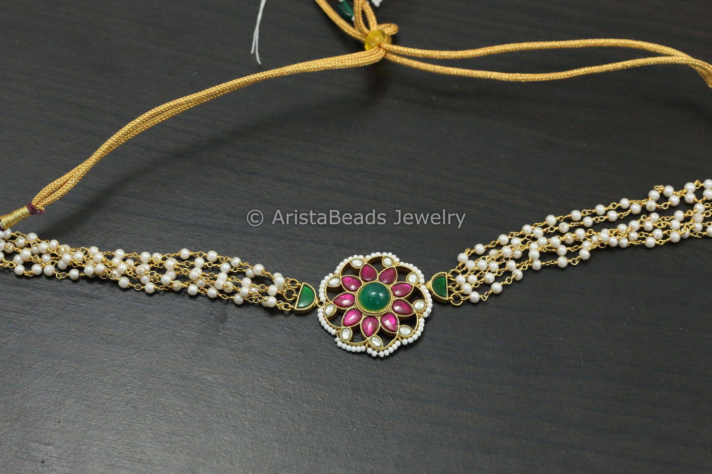 Pachi Kundan Multicolor Choker Necklace