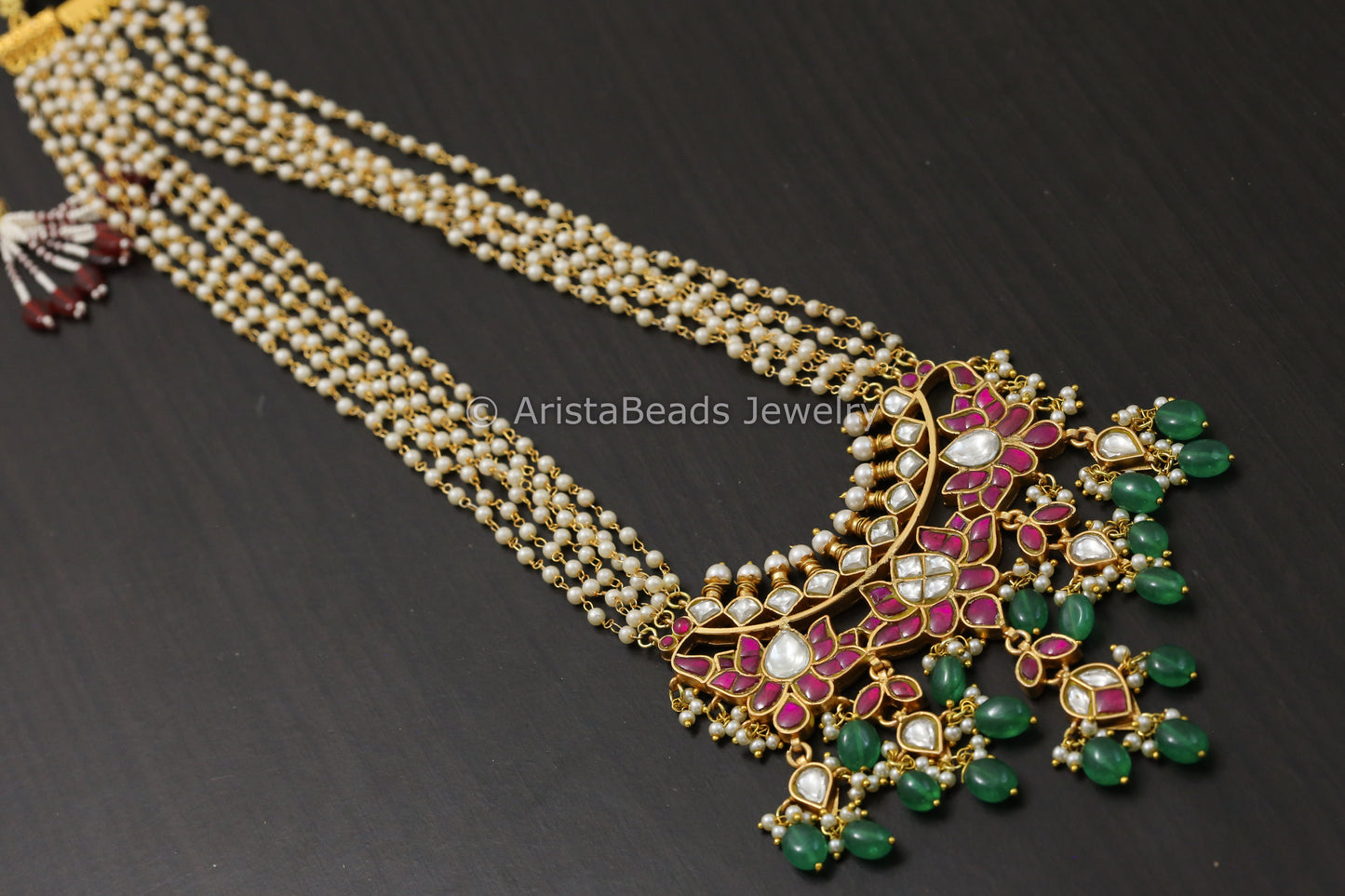 Next To Real Kundan Jadau Lotus Necklace