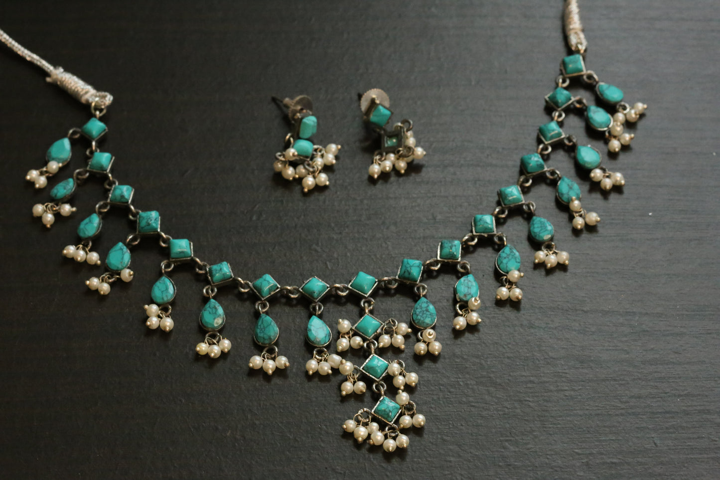 Dainty Turquoise Necklace Set - Style 4