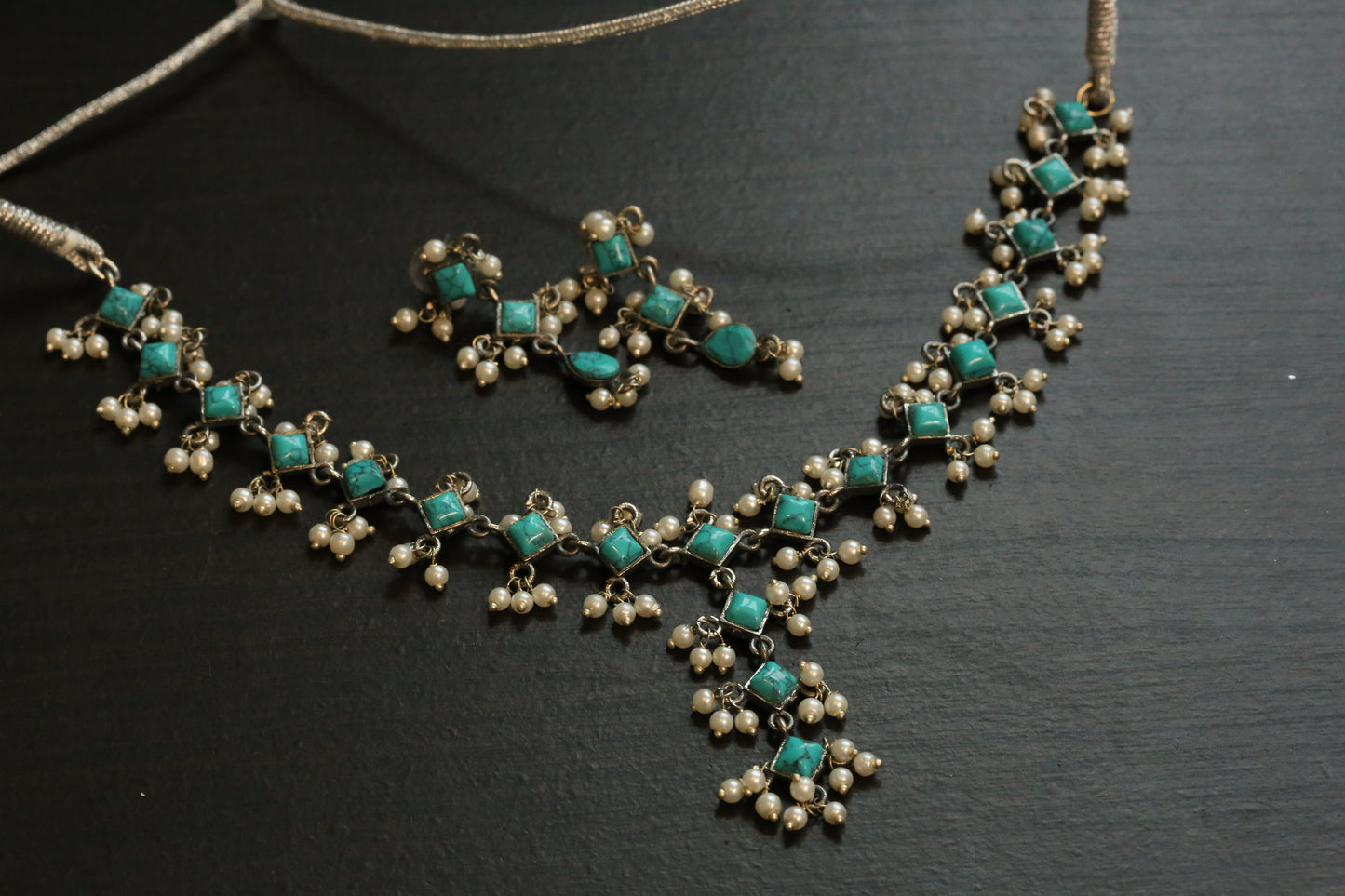 Dainty Turquoise Necklace Set - Style 3
