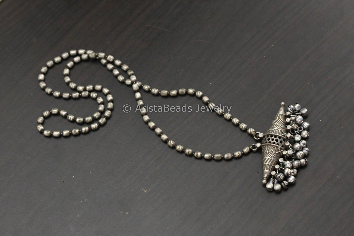 Oxidized Silver Tabeez Necklace