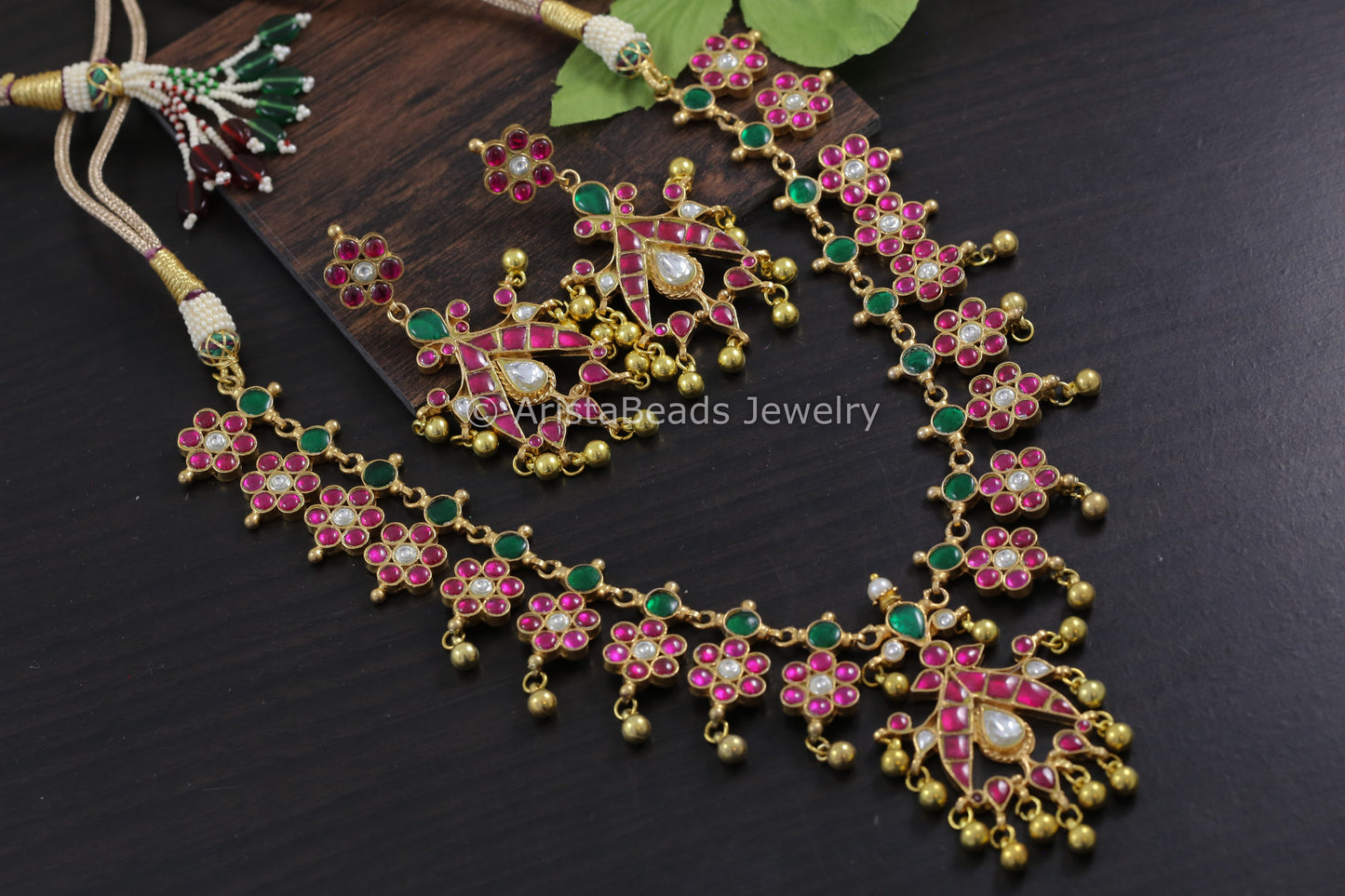 Jadau Kundan Gold Necklace Set