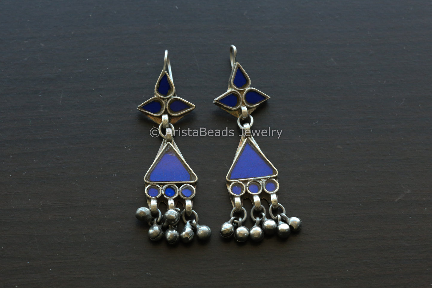 Aaeena Real Glass Earrings - Blue