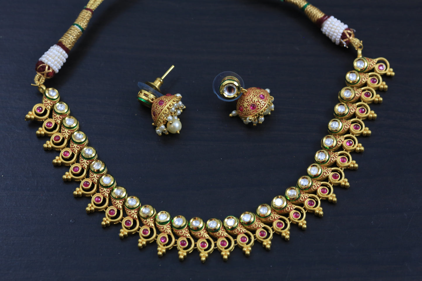 Enamel Kundan Necklace - Style 2