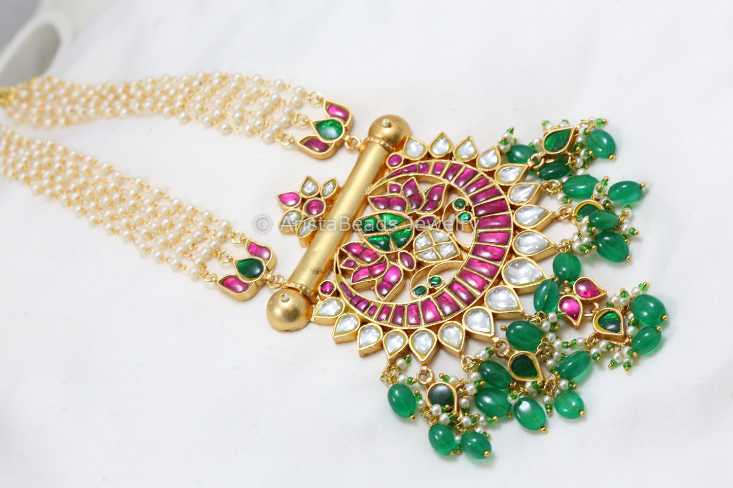 One Of A Kind Jadau Kundan & Pearls Necklace