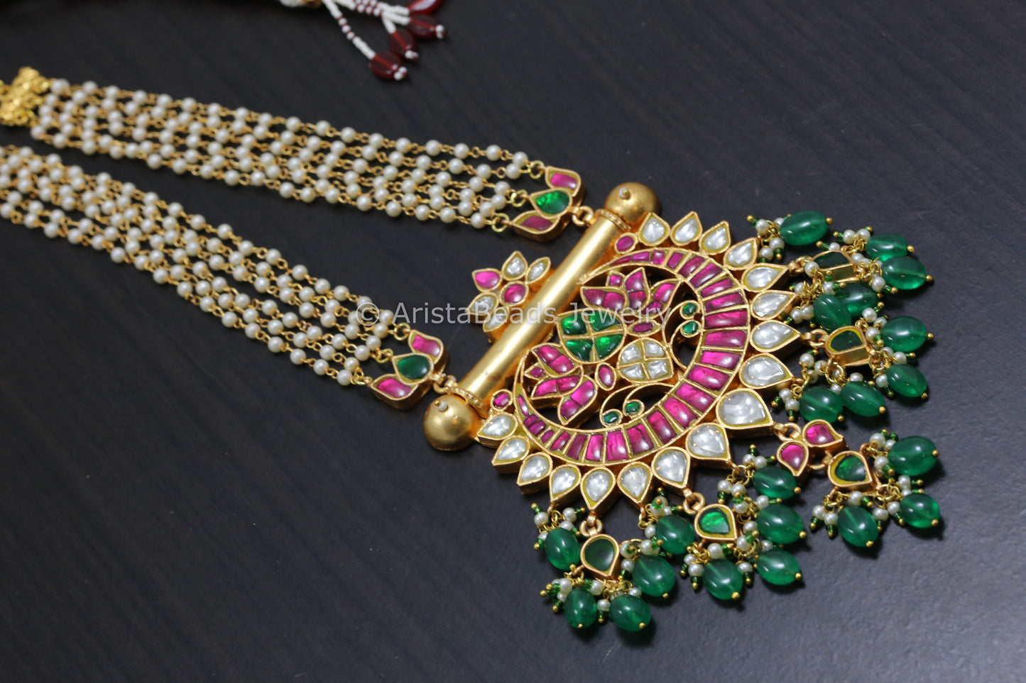 One Of A Kind Jadau Kundan & Pearls Necklace