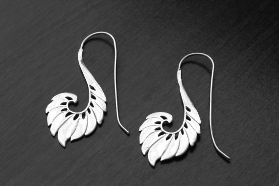 Silver Gypsy Brass Earrings - AristaBeads Jewelry - 3