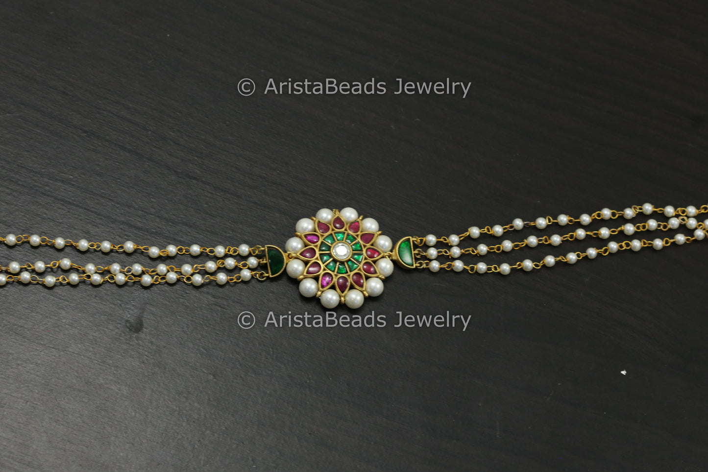 Jadau Kundan Multicolor Choker Necklace