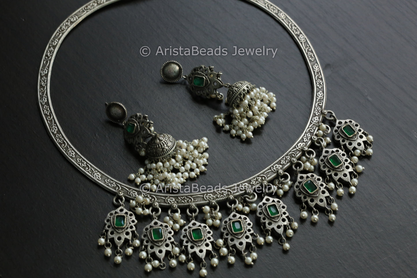 Green Hasli Necklace Set