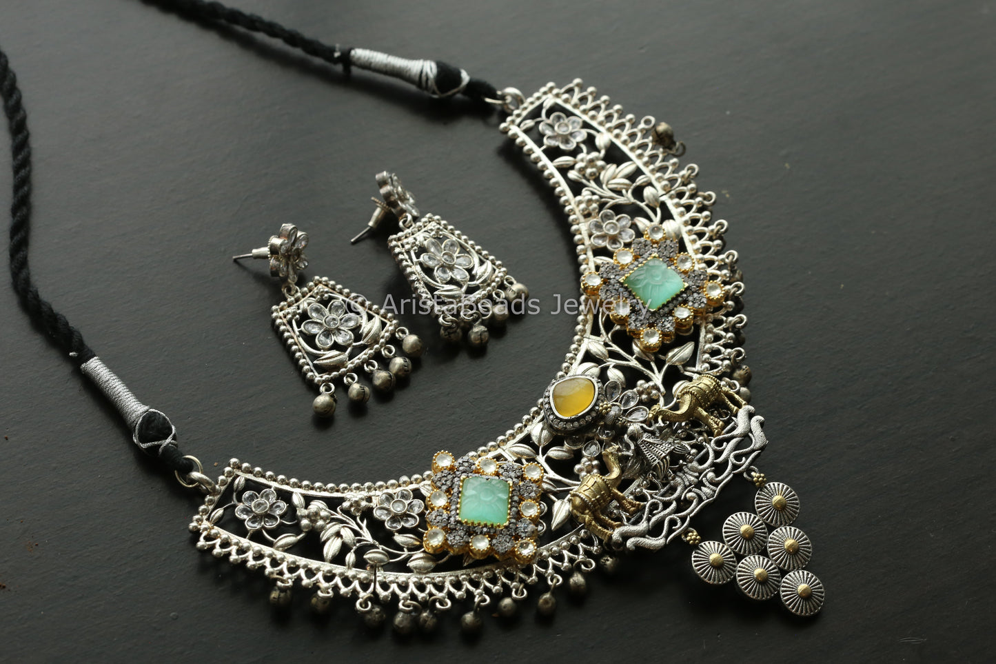 Kundan Fusion Necklace Set - Style 4